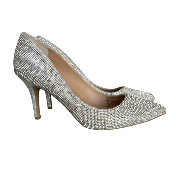 INC Zitah Rhinestone Embellished Pointed Toe Stiletto Heels Womens Size 8.5 Cham - Picture 8 of 11